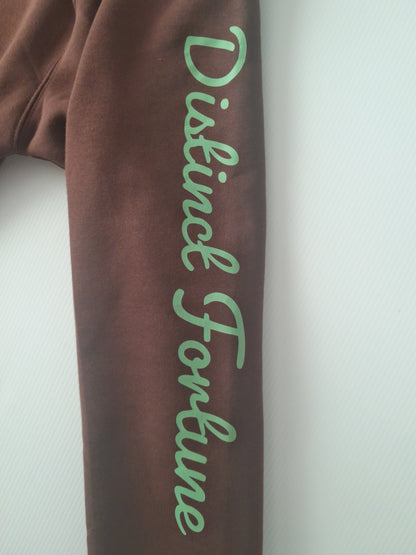 Brown Embordered Hoodie