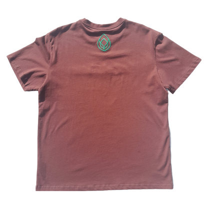 Brown Embroidery T-shirt